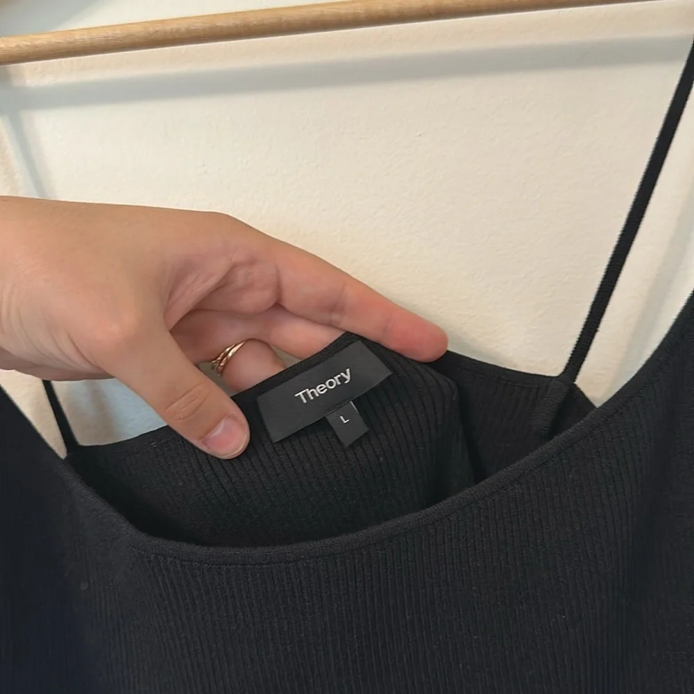 Theory Flared Slip Dress in Crepe - NEW - Picture 9 of 10